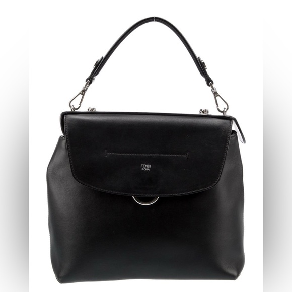 Fendi Handbags - Fendi Black Leather Backpack - Authentic